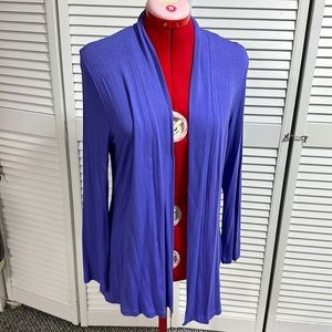 Kettlewell  Aurelia long Cardi color Heliotrope (periwinkle) in size medium